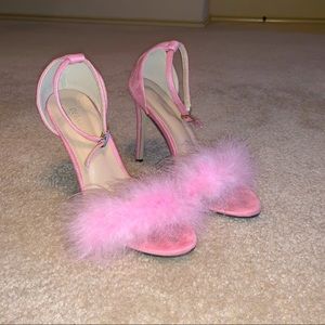 Pink Fluffy Heels